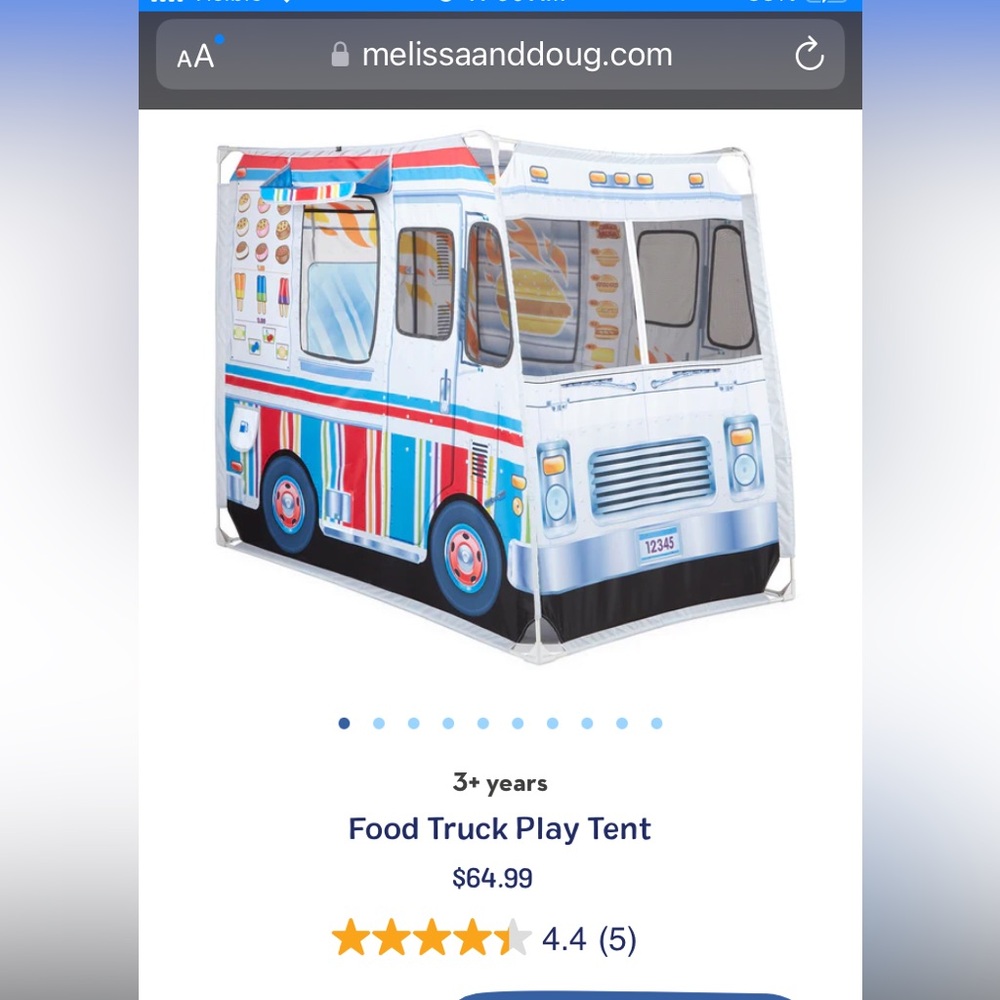 Melissa &Doug Food Truck Play Tent